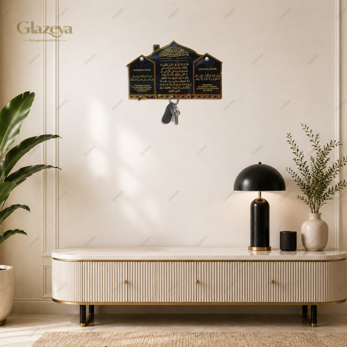 Black Home Duas Acrylic Keyholder
